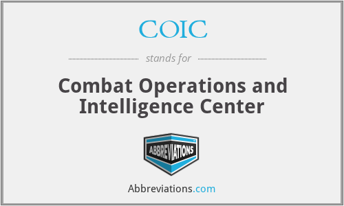 COIC - Combat Operations and Intelligence Center