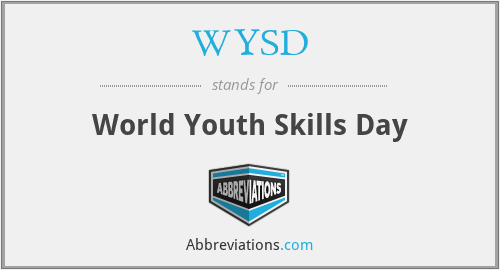 WYSD - World Youth Skills Day