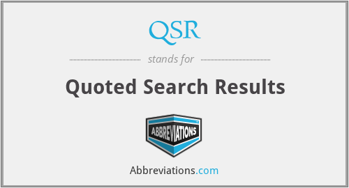 QSR - Quoted Search Results