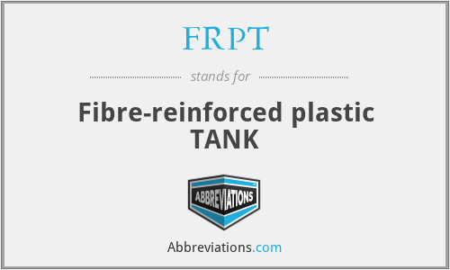 FRPT - Fibre-reinforced plastic TANK