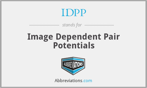 IDPP - Image Dependent Pair Potentials