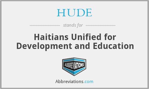 HUDE - Haitians Unified for Development and Education