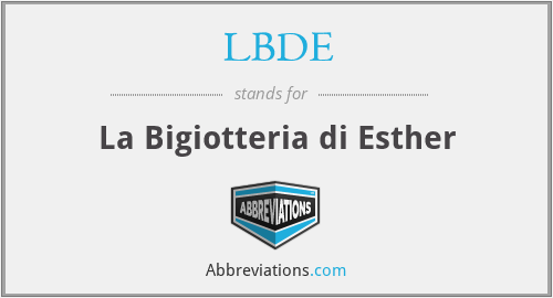 LBDE - La Bigiotteria di Esther