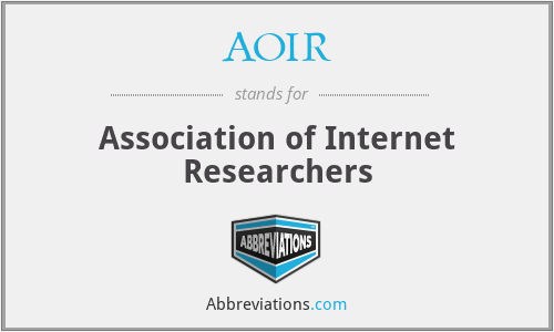 AOIR - Association of Internet Researchers