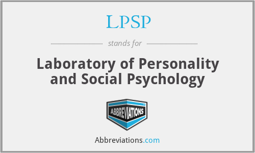 LPSP - Laboratory of Personality and Social Psychology
