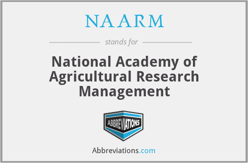 NAARM - National Academy of Agricultural Research Management