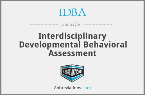 IDBA - Interdisciplinary Developmental Behavioral Assessment