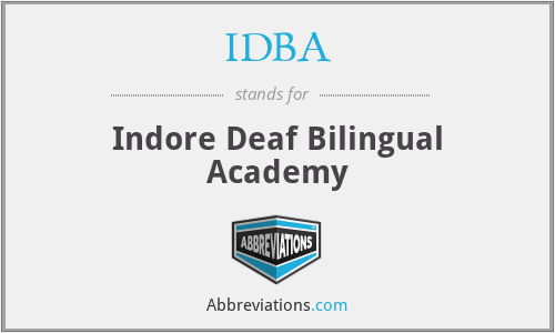 IDBA - Indore Deaf Bilingual Academy
