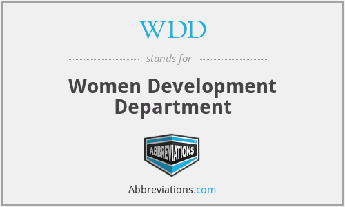 WDD - Women Development Department