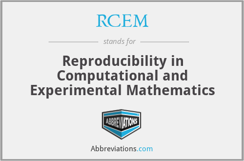 RCEM - Reproducibility in Computational and Experimental Mathematics