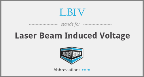 LBIV - Laser Beam Induced Voltage