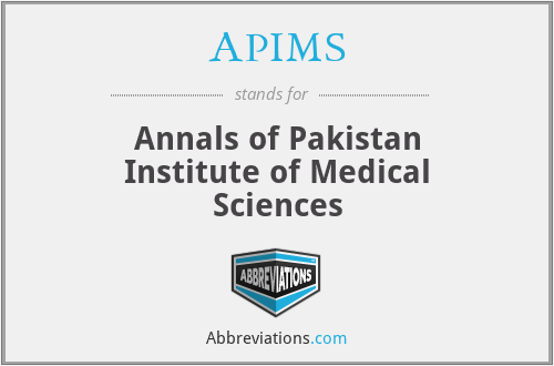 APIMS - Annals of Pakistan Institute of Medical Sciences