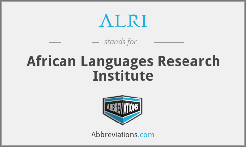 ALRI - African Languages Research Institute
