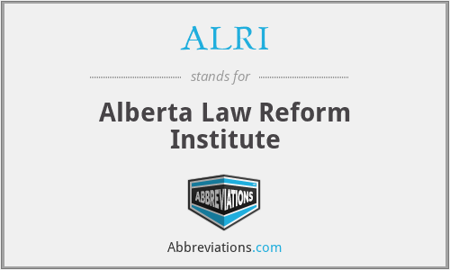 ALRI - Alberta Law Reform Institute