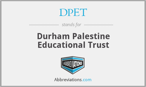 DPET - Durham Palestine Educational Trust
