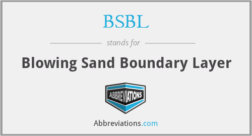 BSBL - Blowing Sand Boundary Layer