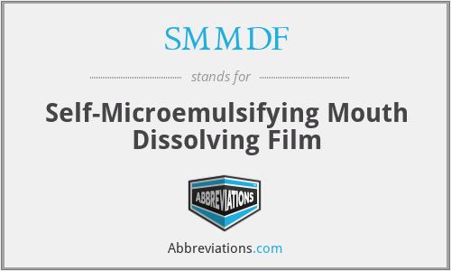 SMMDF - Self-Microemulsifying Mouth Dissolving Film