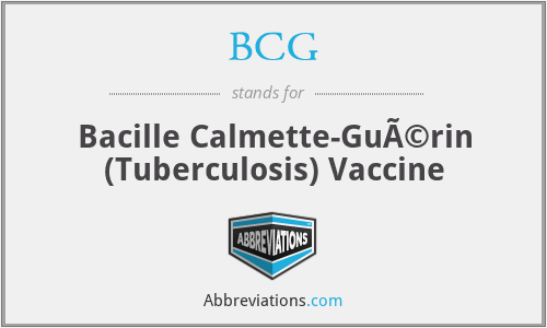 BCG - Bacille Calmette-GuÃ©rin (Tuberculosis) Vaccine