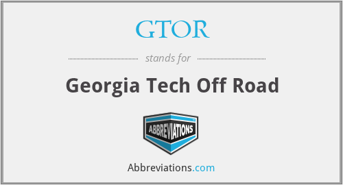 GTOR - Georgia Tech Off Road