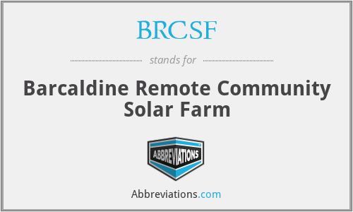 BRCSF - Barcaldine Remote Community Solar Farm