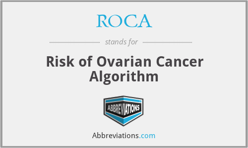 ROCA - Risk of Ovarian Cancer Algorithm