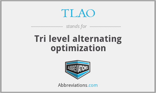 TLAO - Tri level alternating optimization