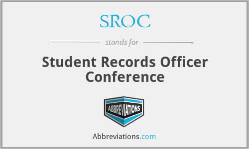 SROC - Student Records Officer Conference