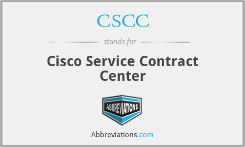 CSCC - Cisco Service Contract Center