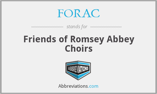FORAC - Friends of Romsey Abbey Choirs
