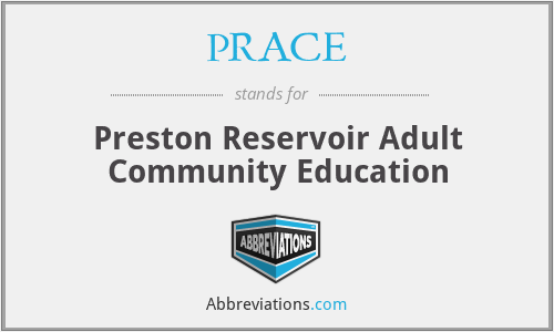 PRACE - Preston Reservoir Adult Community Education