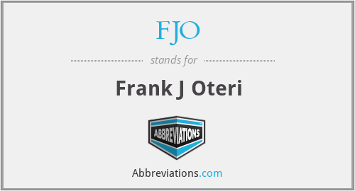 FJO - Frank J Oteri