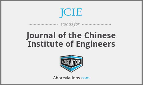 JCIE - Journal of the Chinese Institute of Engineers