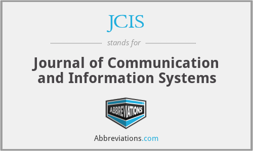 JCIS - Journal of Communication and Information Systems