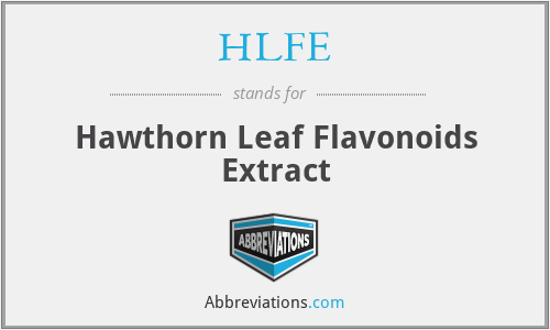 HLFE - Hawthorn Leaf Flavonoids Extract