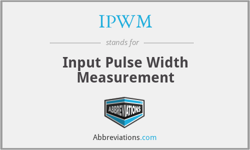 IPWM - Input Pulse Width Measurement