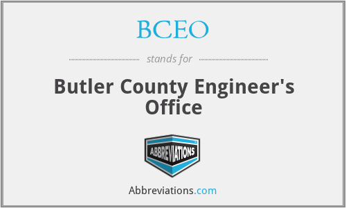 BCEO - Butler County Engineer's Office