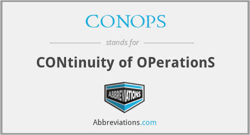 CONOPS - CONtinuity of OPerationS
