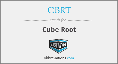CBRT - Cube Root