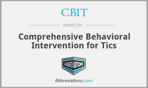 CBIT - Comprehensive Behavioral Intervention for Tics
