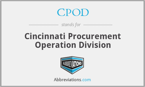 CPOD - Cincinnati Procurement Operation Division