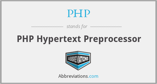 PHP - PHP Hypertext Preprocessor