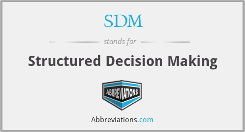 SDM - Structured Decision Making
