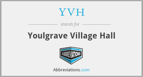 YVH - Youlgrave Village Hall
