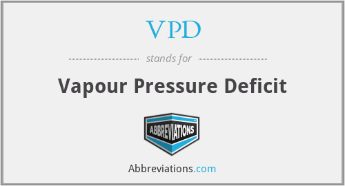 VPD - Vapour Pressure Deficit