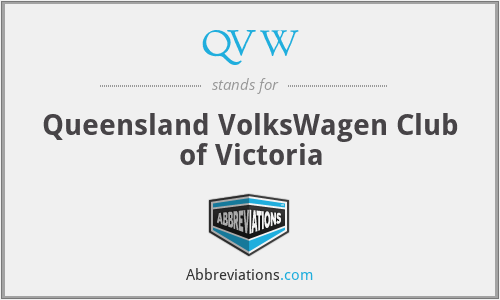 QVW - Queensland VolksWagen Club of Victoria