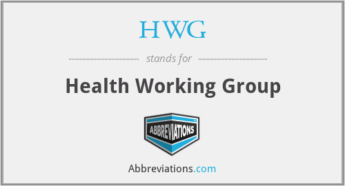 HWG - Health Working Group