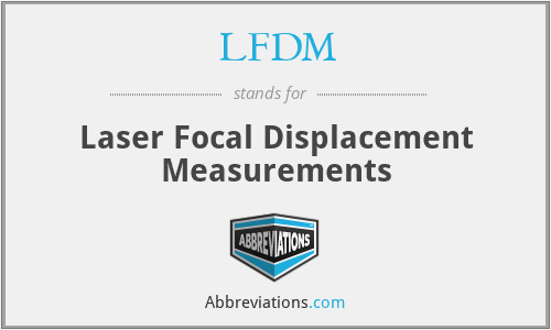 LFDM - Laser Focal Displacement Measurements