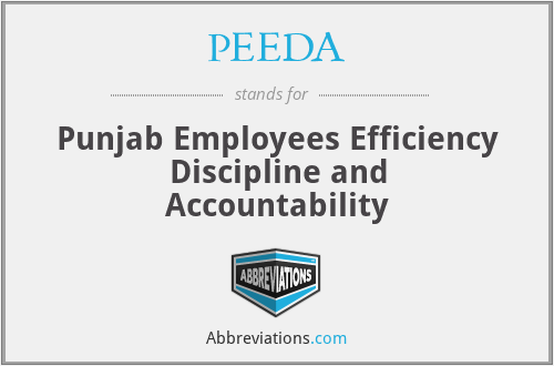 PEEDA - Punjab Employees Efficiency Discipline and Accountability