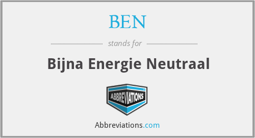 BEN - Bijna Energie Neutraal
