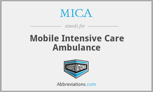 MICA - Mobile Intensive Care Ambulance